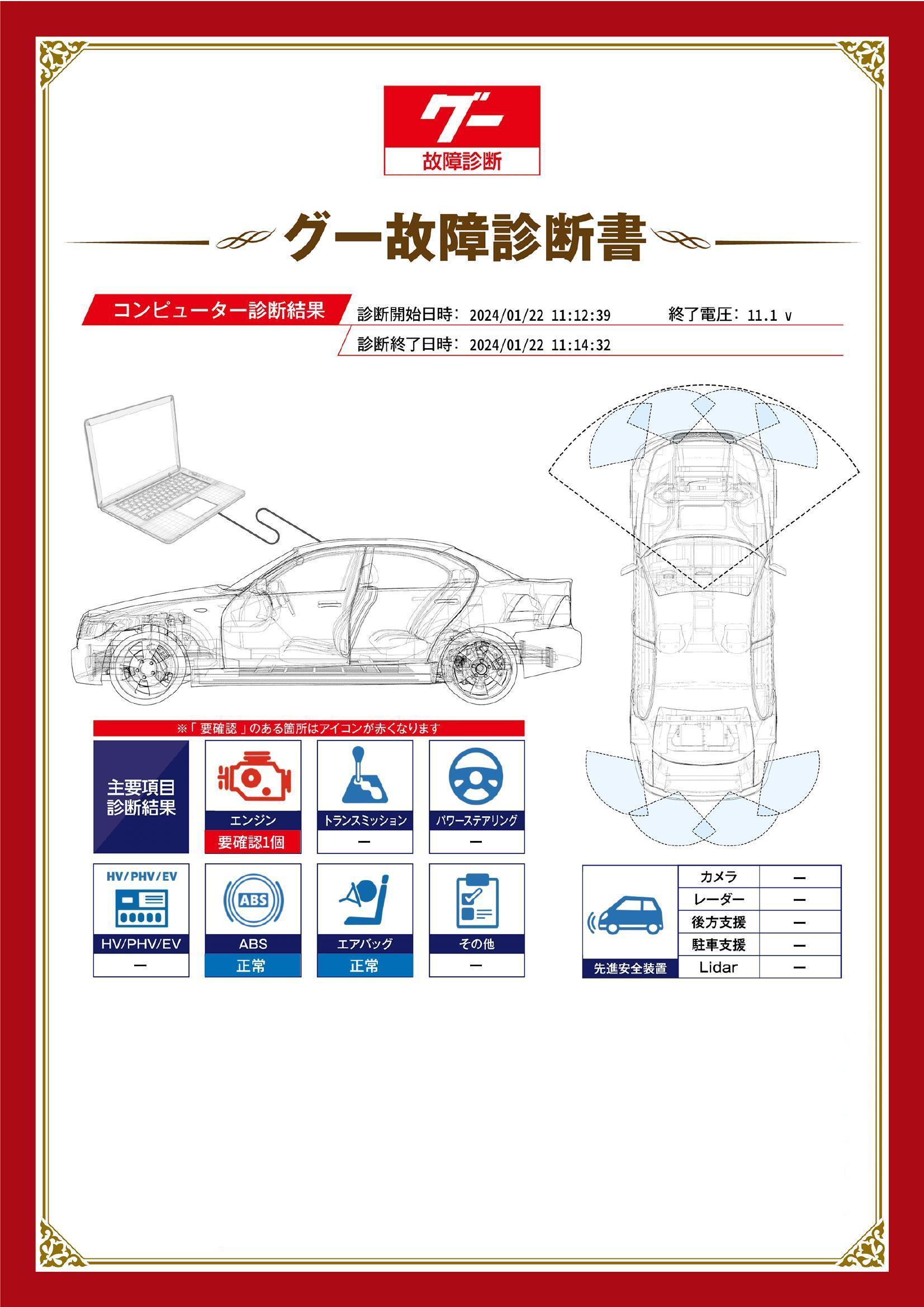 ダイハツ　アトレーワゴン　グー故障診断（コンピュータ診断）　エンジン　愛知県　豊橋市