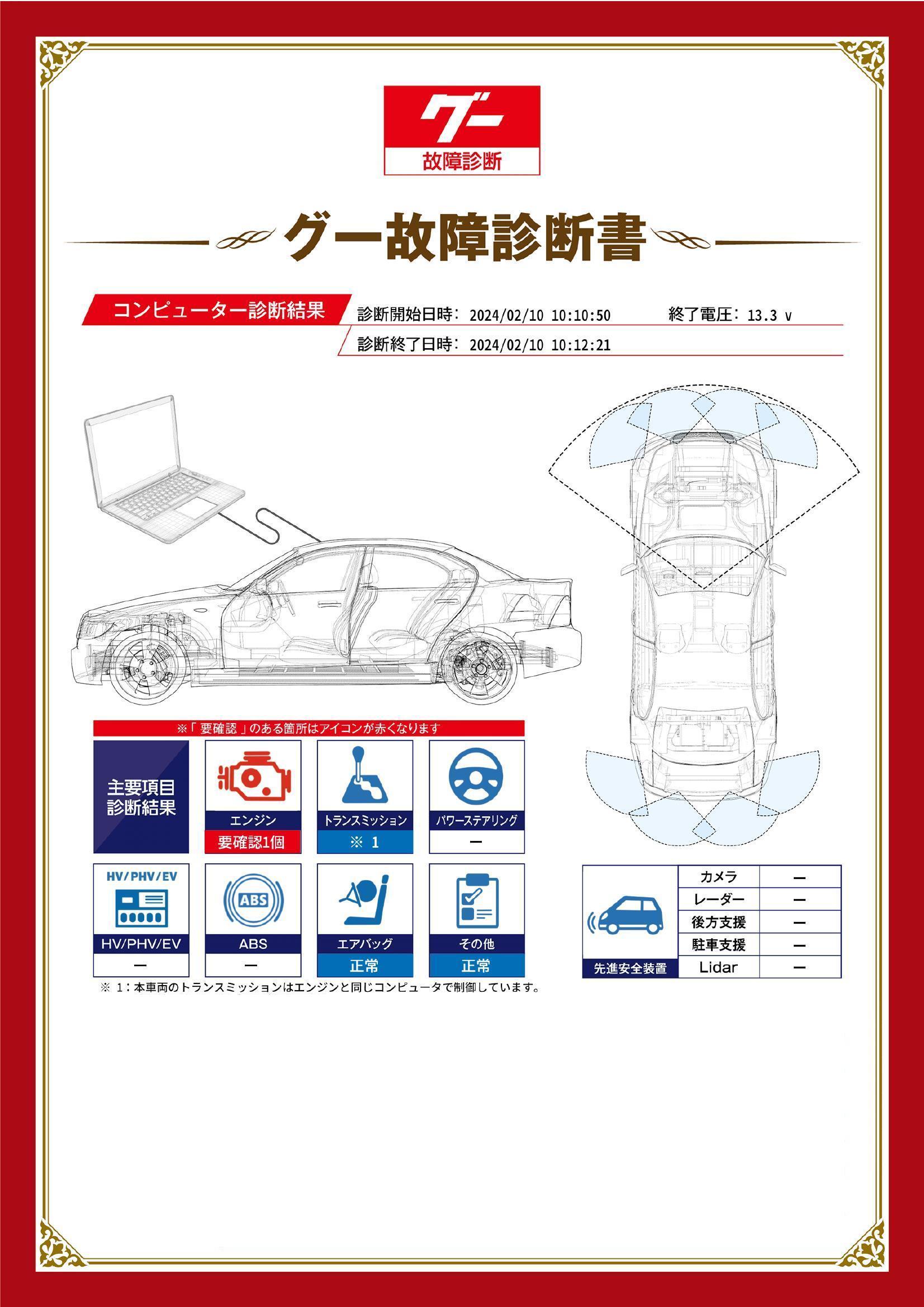 トヨタ　ノア（ライトエース）　グー故障診断（コンピュータ診断）　エンジン　愛知県　豊橋市