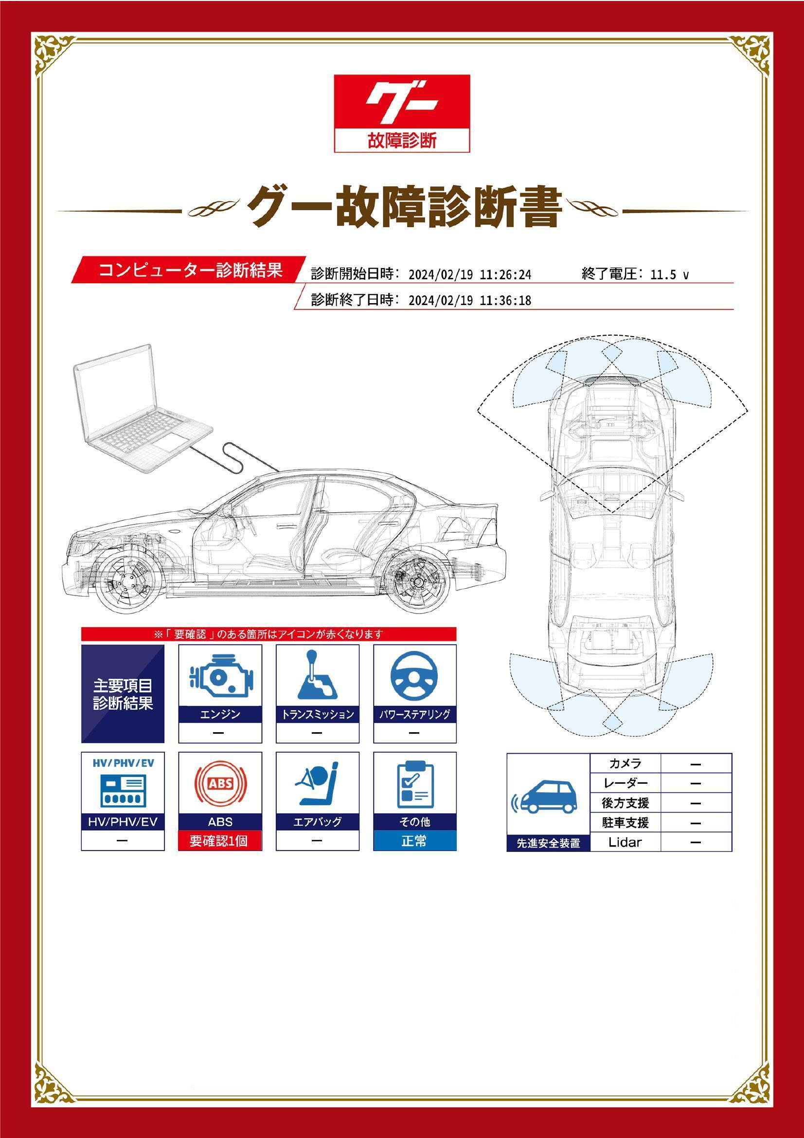 ホンダ　フィット　グー故障診断（コンピュータ診断）　ABS　愛知県　豊橋市