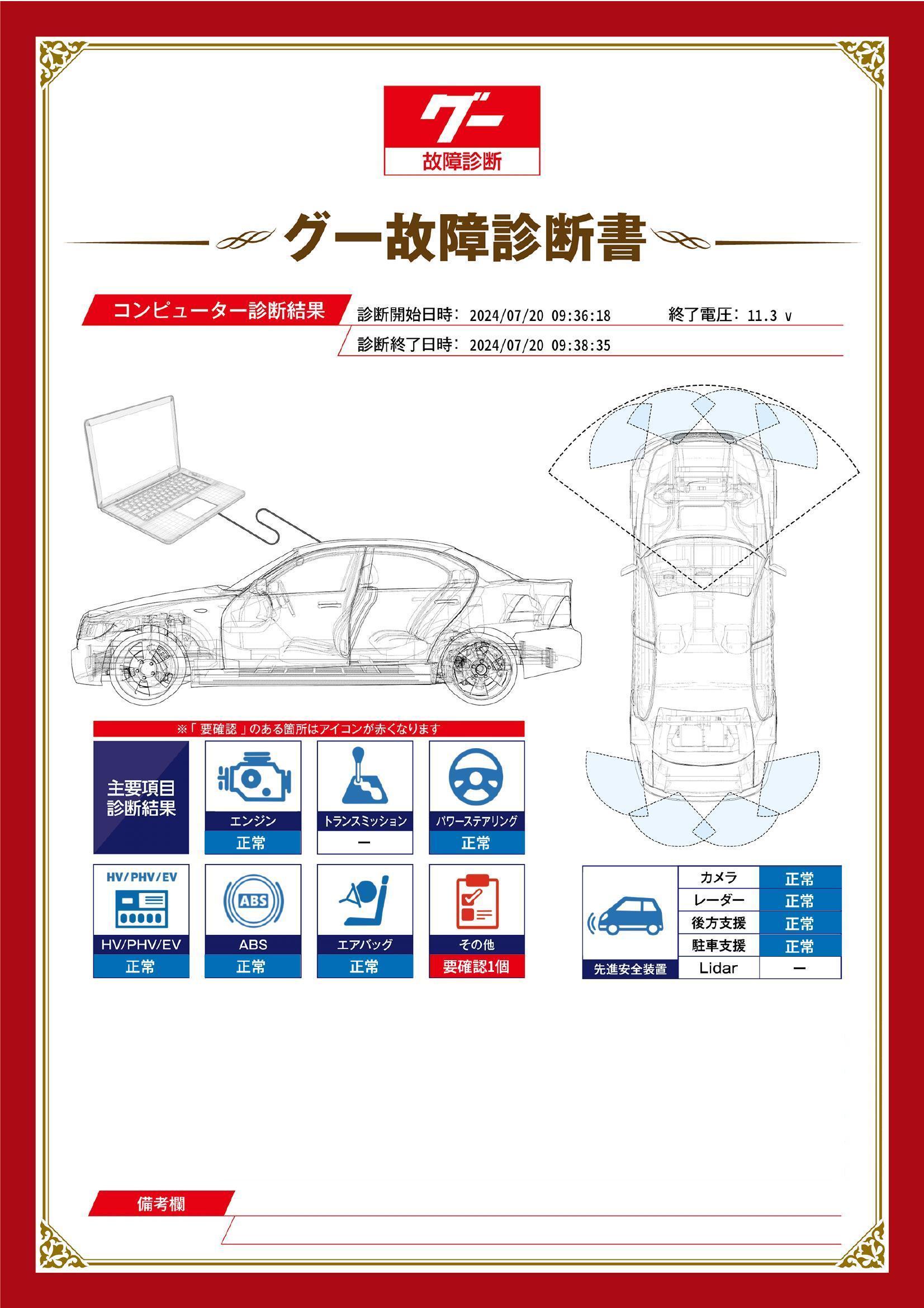 日産　セレナ　グー故障診断（コンピュータ診断）　その他　埼玉県　春日部市