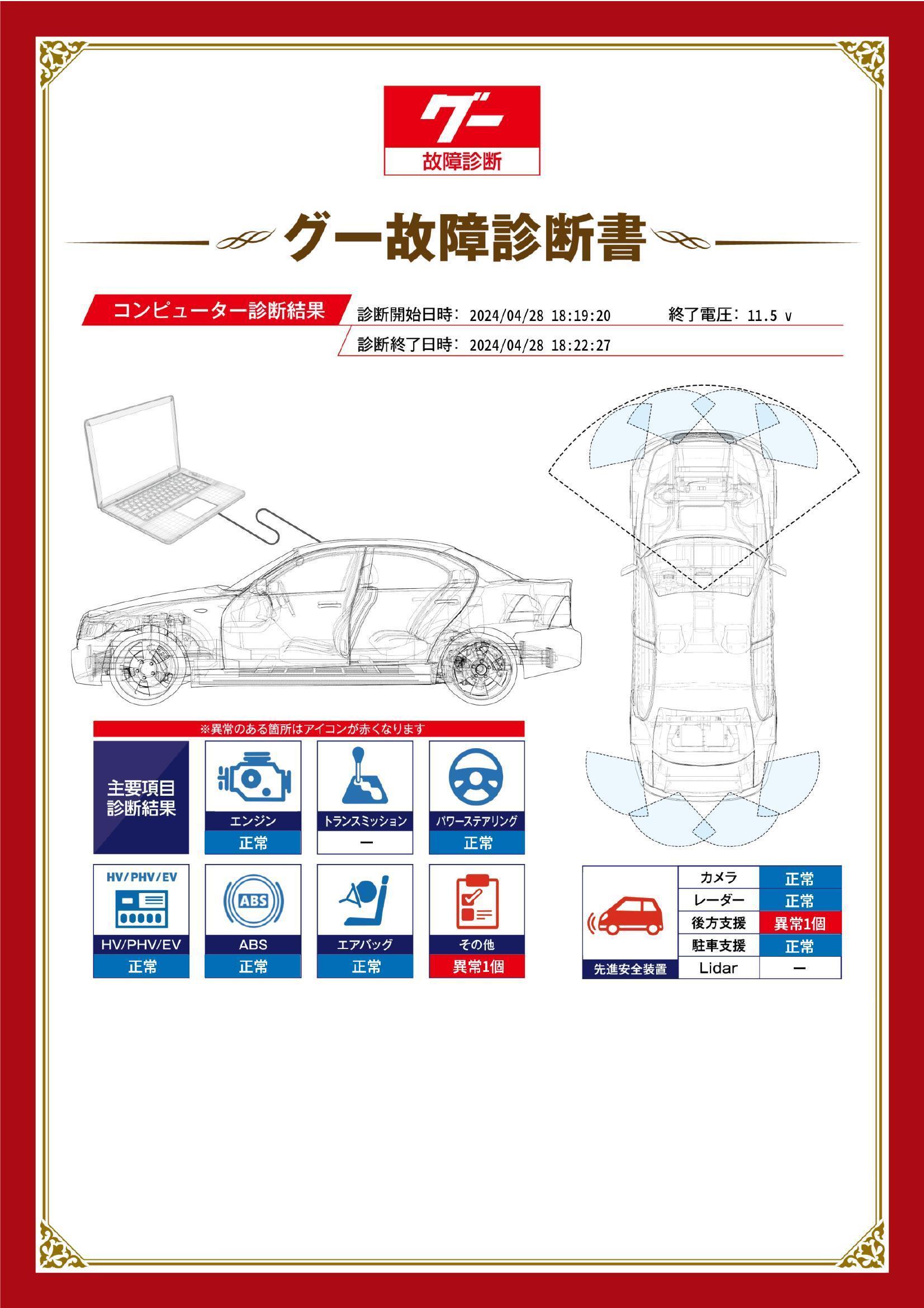 トヨタ　ハリアー　グー故障診断（コンピュータ診断）　先進安全装置　その他　埼玉県　春日部市