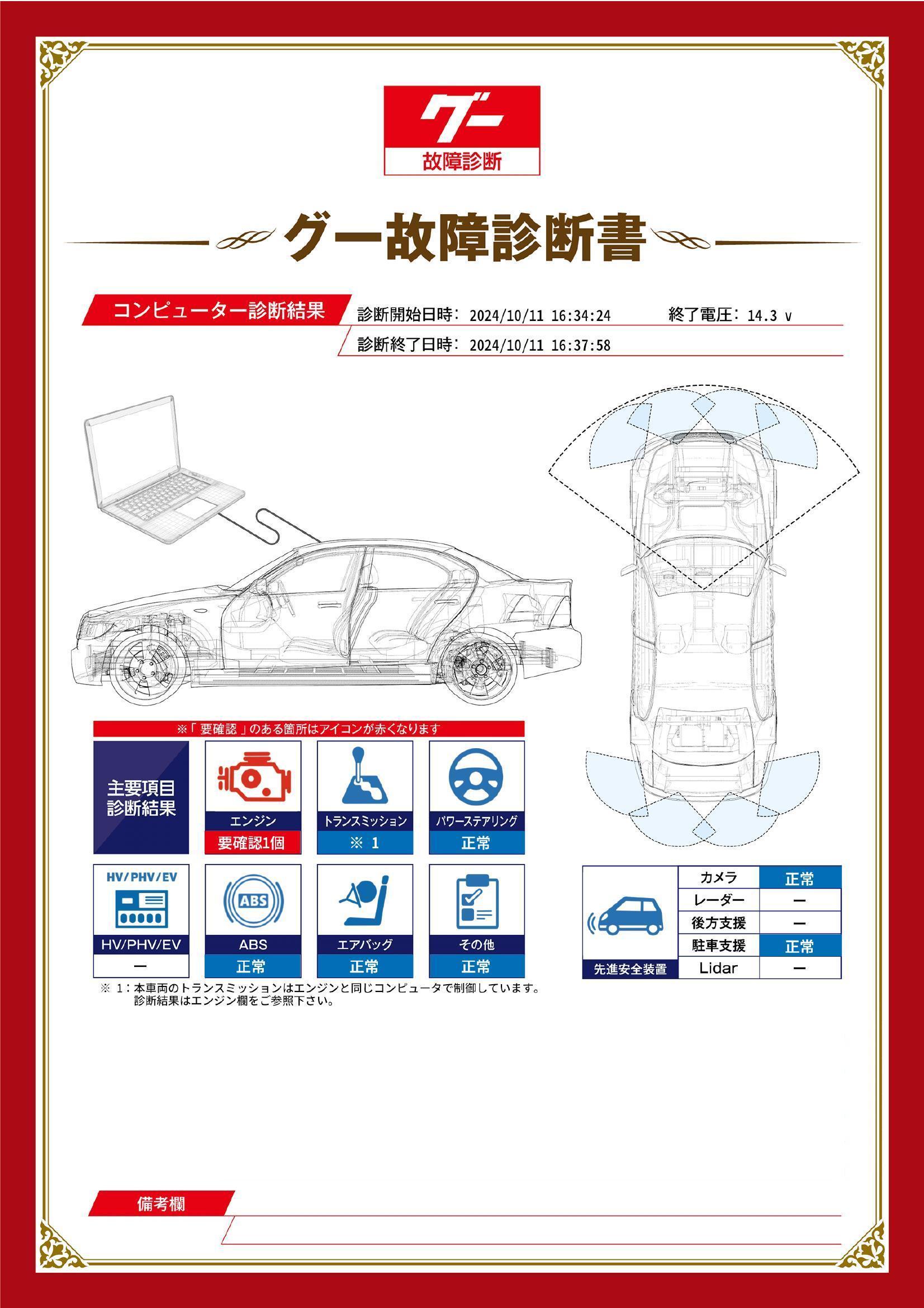 トヨタ　ノア　グー故障診断（コンピュータ診断）　エンジン　静岡県　静岡市清水区