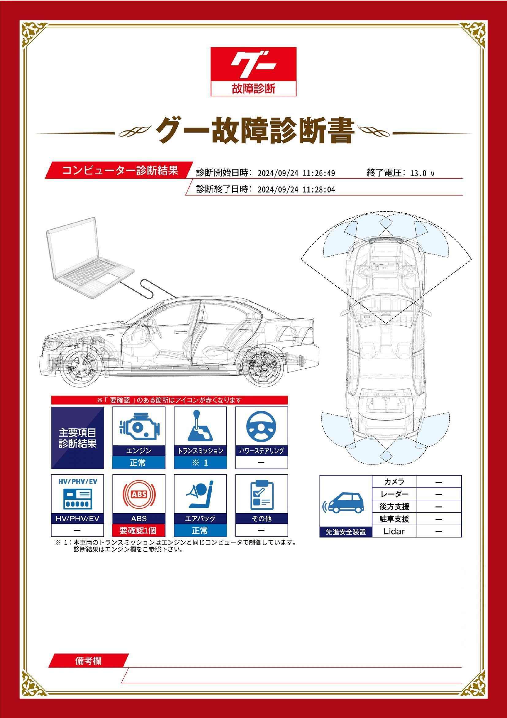 トヨタ　プレミオ　グー故障診断（コンピュータ診断）　ABS　愛知県　名古屋市瑞穂区