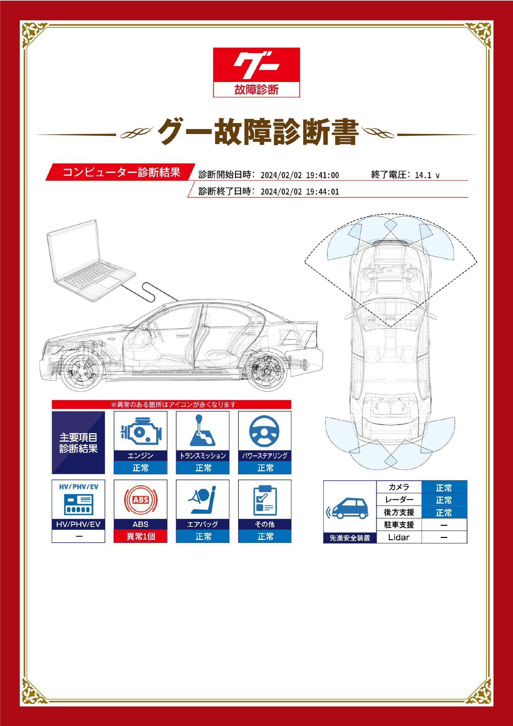 トヨタ　RAV 4 L/J　グー故障診断（コンピュータ診断）　ABS　愛知県　豊川市