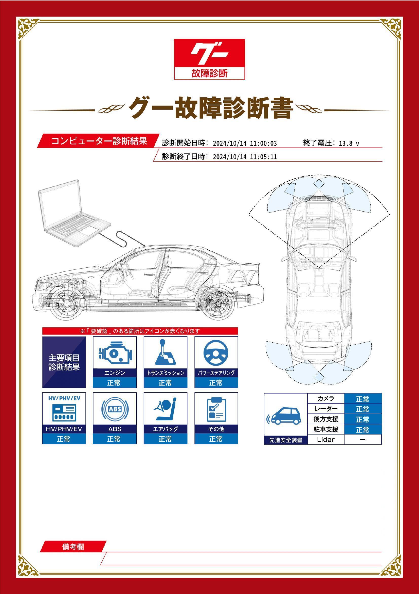スバル　SUBARU XV ハイブリッド　グー故障診断（コンピュータ診断）　愛知県　東海市