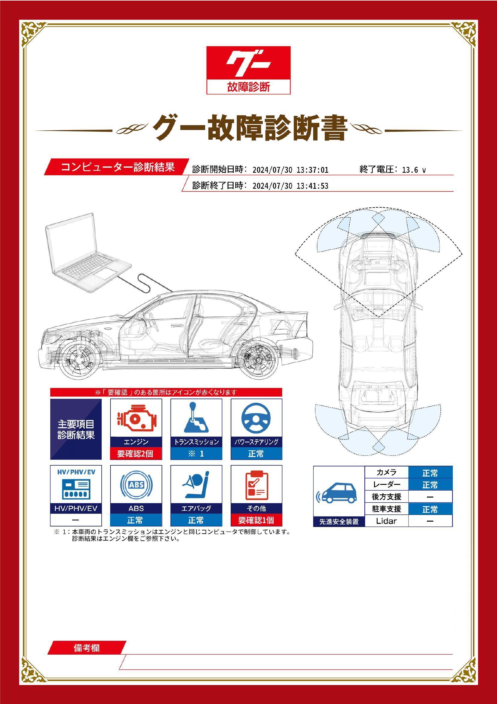 トヨタ　ヴェルファイア　グー故障診断（コンピュータ診断）　エンジン　その他　静岡県　浜松市中央区