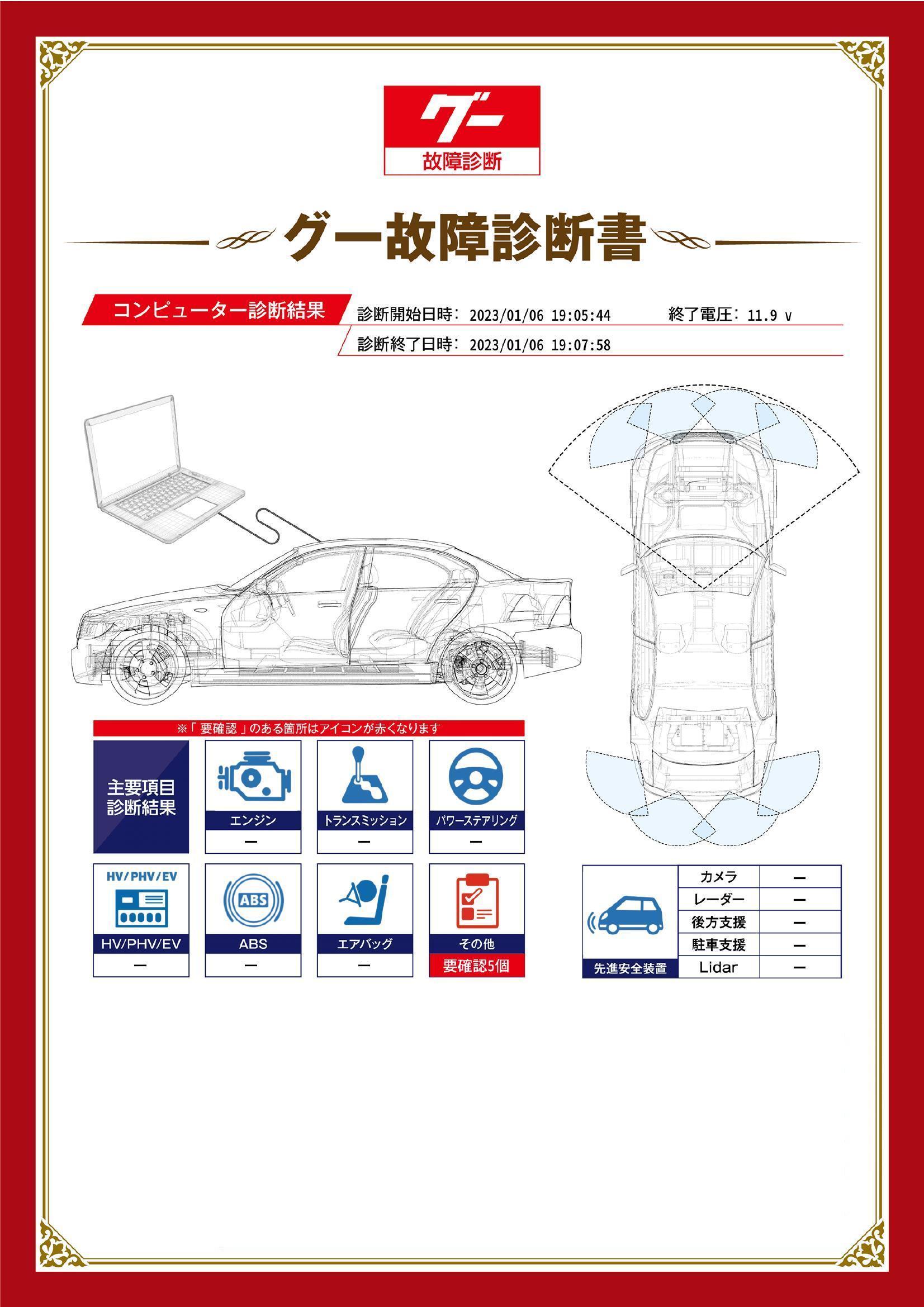 日産　フェアレディＺ　グー故障診断（コンピュータ診断）　その他　静岡県　静岡市清水区