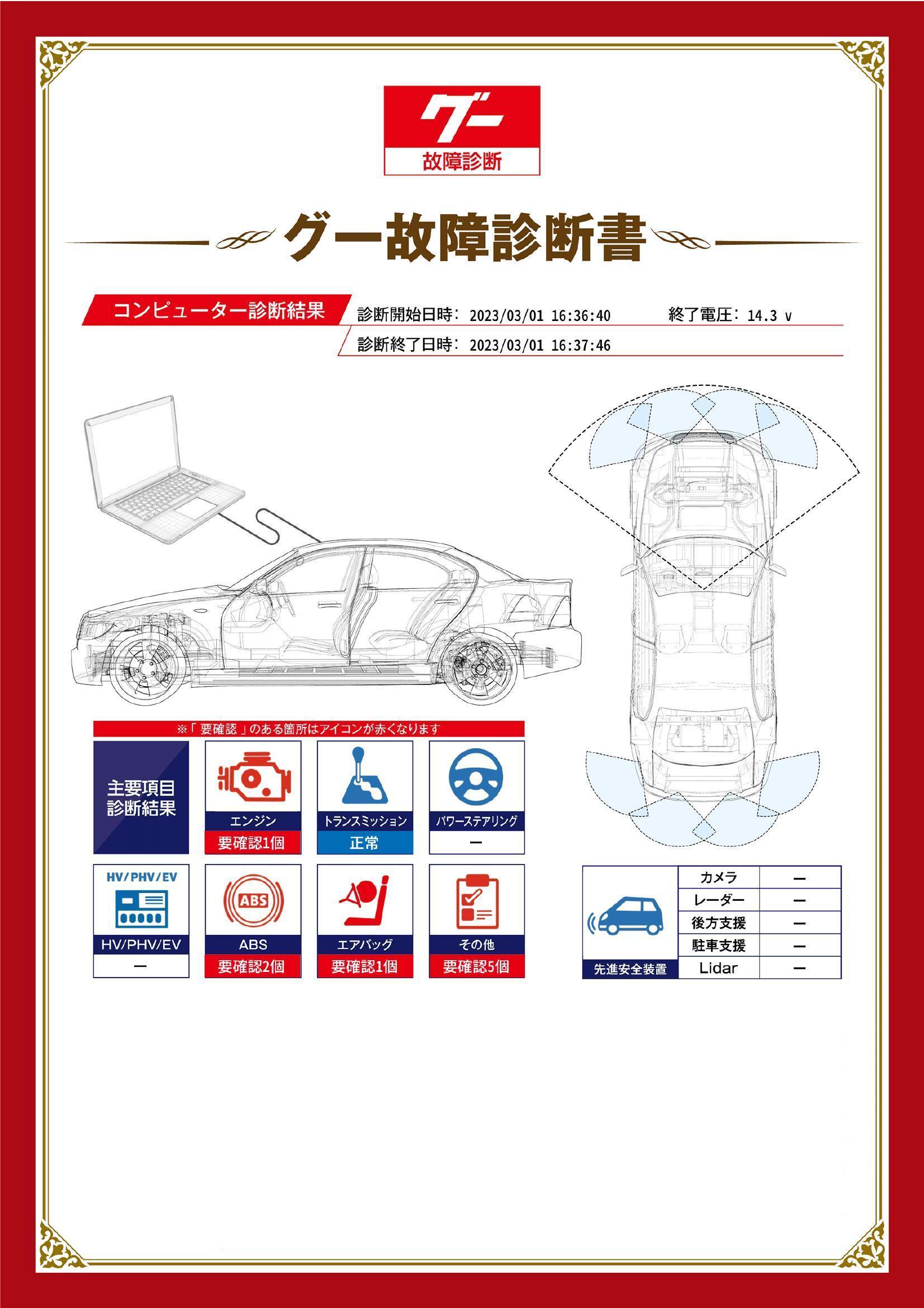 ダイハツ　コペン　グー故障診断（コンピュータ診断）　エンジン　ABS　エアバッグ　その他　福岡県　糟屋郡新宮町