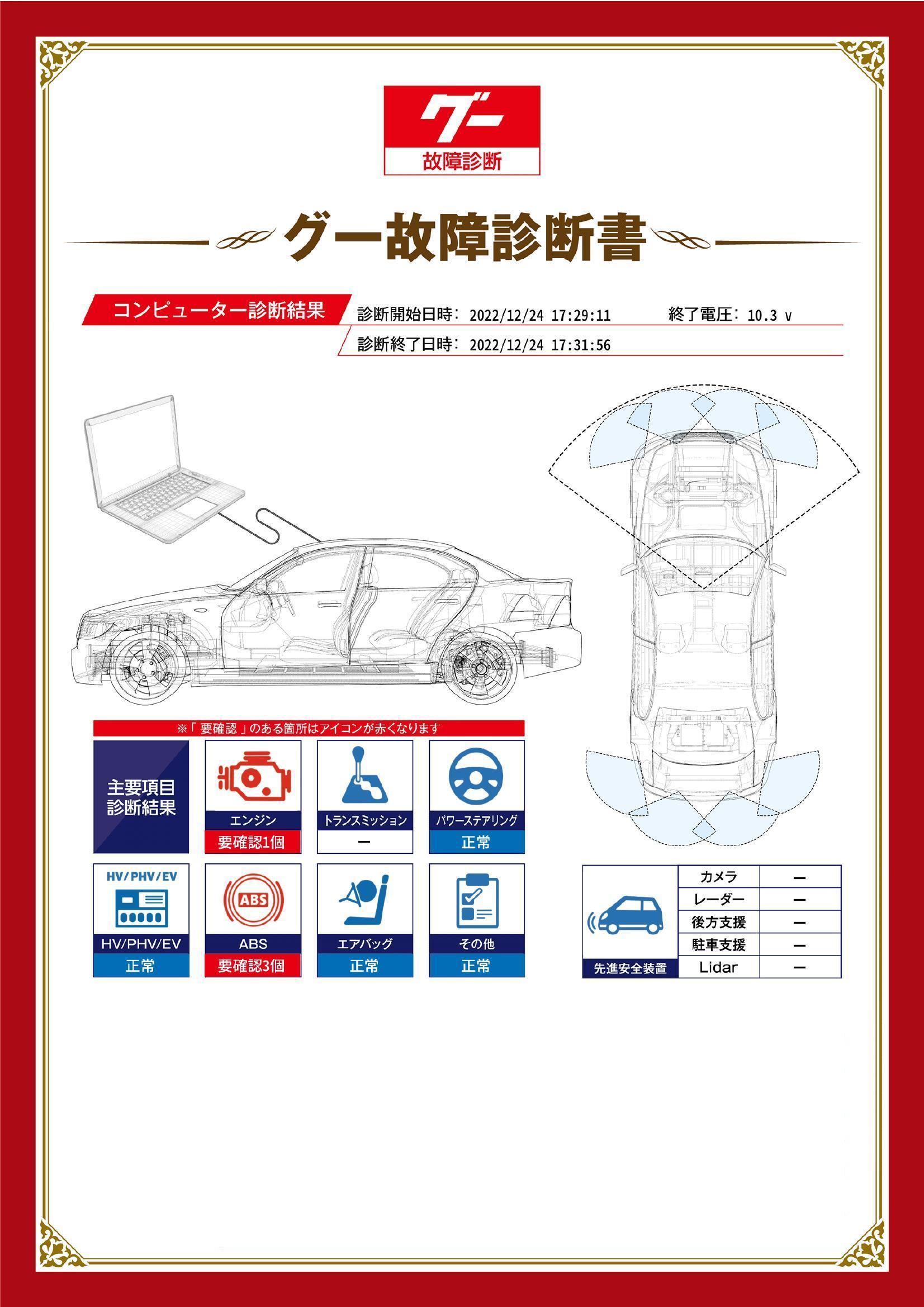 トヨタ　プリウス　グー故障診断（コンピュータ診断）　エンジン　ABS　熊本県　熊本市東区