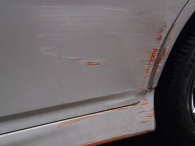 トヨタ　ウィッシュ　左側面　板金塗装！　羽島市L様有難うございました！！