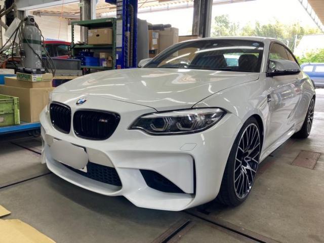 F87　M2　フロントリップスポイラー取付　BMW【印西　我孫子　成田　白井　鎌ヶ谷　八千代　栄町　の点検・整備はオートランナーへ！】