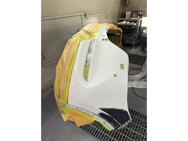 【印西　我孫子　成田　白井　鎌ヶ谷　八千代　栄町　の点検・整備はオートランナーへ！】マツダ　ＣＸ－５　フロントバンパー修理+フロントフェンダー交換　板金・外装補修