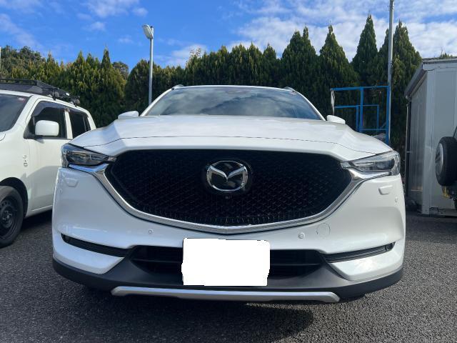 【印西　我孫子　成田　白井　鎌ヶ谷　八千代　栄町　の点検・整備はオートランナーへ！】マツダ　ＣＸ－５　フロントバンパー修理+フロントフェンダー交換　板金・外装補修