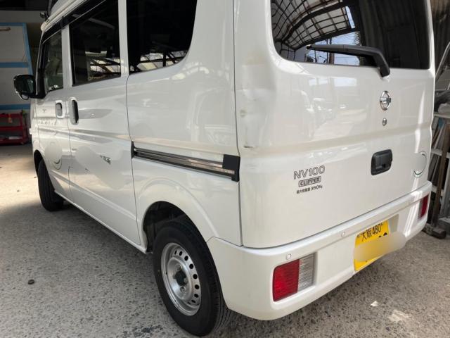 日産　NV100クリッパー　バックドア修理　│池田市　車検　鈑金