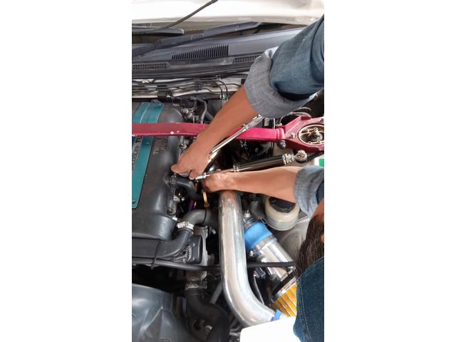 日産　シルビア　S15　ブレーキシリンダーストッパー　エンジントルクダンパー取り付け　シフトカバー&エンジンオイル交換　作業