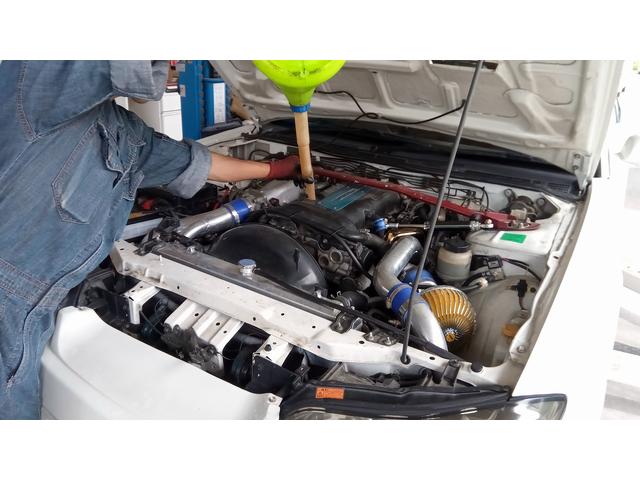 日産　シルビア　S15　ブレーキシリンダーストッパー　エンジントルクダンパー取り付け　シフトカバー&エンジンオイル交換　作業