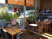 店内は木と緑を基調とした落ち着けるスペースです。ご家族総出でご来店下さい。