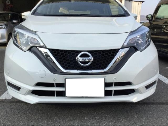 日産　ノート　板金・外装補修　代車無料　指定工場　【　松本市　安曇野市　】