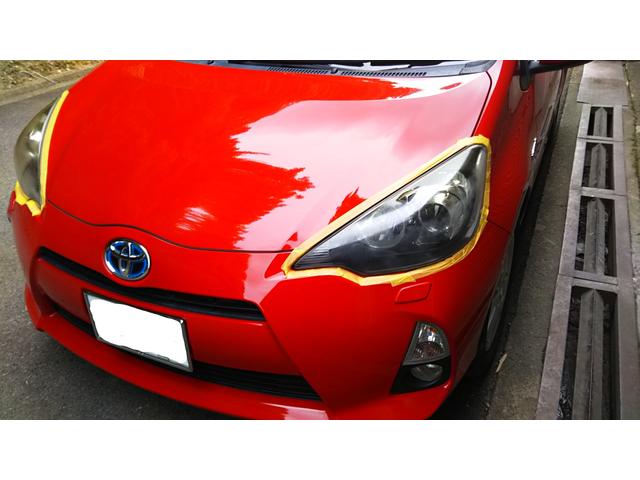 ヘッドライトコーティング　丹波篠山市　アクア　本荘自動車