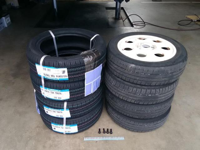 小松市 持込み タイヤ 組替 交換 お得 165/55R14 スズキ アルトラパン