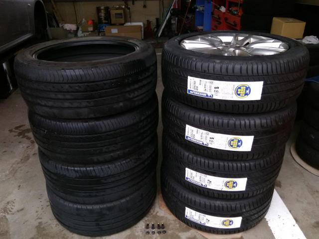 小松市 持込み タイヤ 交換 お得 225/50Ｒ18 245/45Ｒ18 ニッサン スカイライン