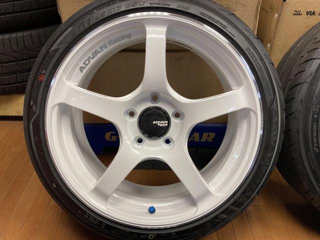 ◆美品◆YOKOHAMA アドバン TC4◆7.5J+48 5H114.3◆YH アドバンフレバ 195/45R17 2020年製造◆スイフトスポーツ CR-Z 等!!