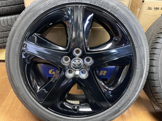 ◆TOYOTA トヨタ 50プリウス純正◆7J+50 5H100◆ヨコハマ ブルーアースGT 215/45R17 2019年製造◆ ウィッシュ カルディナ 86 BRZ 等に◆