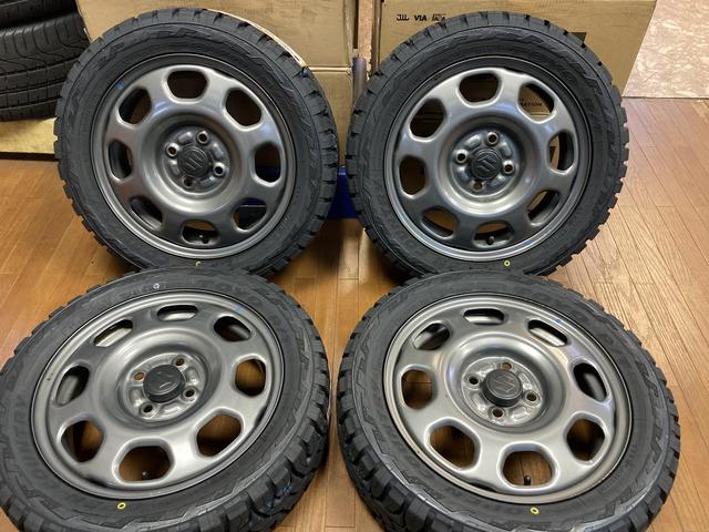 ◆スズキ ハスラー純正◆4.5J+45 4H100◆TOYO オープンカントリーR/T 165/60R15 2021年製造◆新品ゴムバルブ付 Kei ソリオ ハスラー 等◆