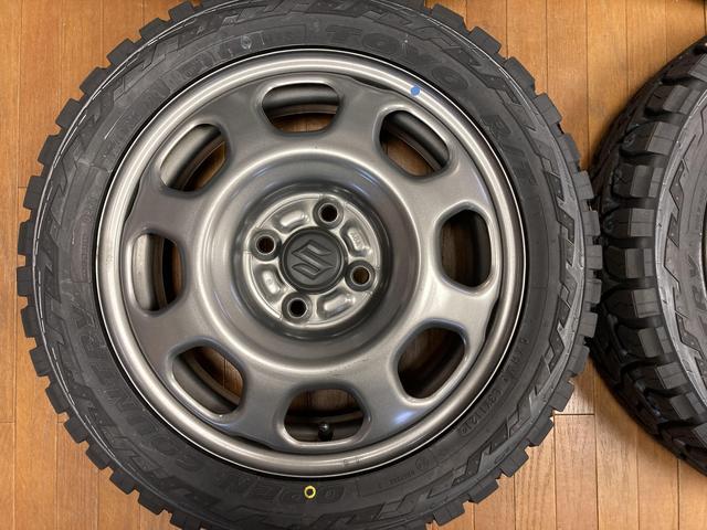 ◆スズキ ハスラー純正◆4.5J+45 4H100◆TOYO オープンカントリーR/T 165/60R15 2021年製造◆新品ゴムバルブ付 Kei ソリオ ハスラー 等◆