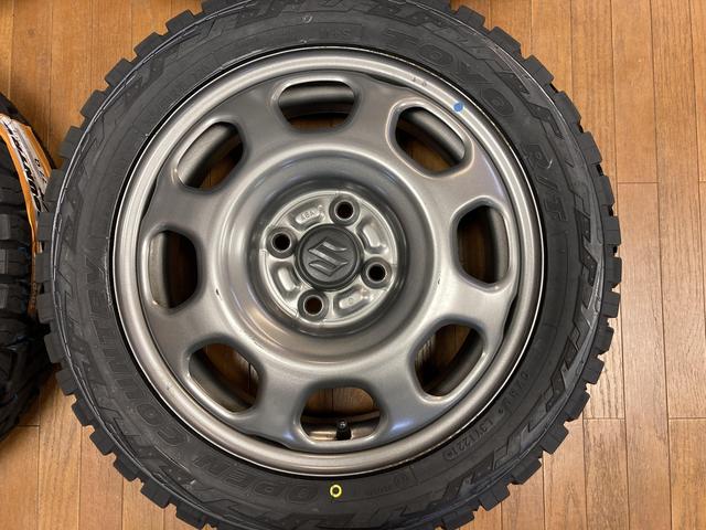 ◆スズキ ハスラー純正◆4.5J+45 4H100◆TOYO オープンカントリーR/T 165/60R15 2021年製造◆新品ゴムバルブ付 Kei ソリオ ハスラー 等◆