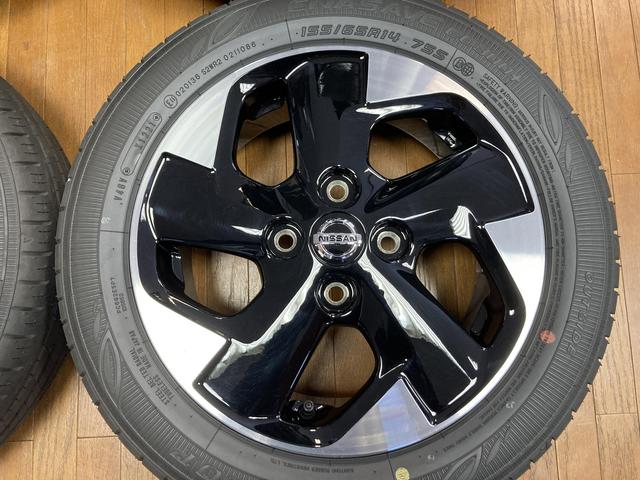 ◆新車外し!!NISSAN ルークス純正◆4.5J+46 4H100◆ダンロップ EC300+ 155/65R14 2021年製造◆デイズ デイズルークス モコ 等に◆