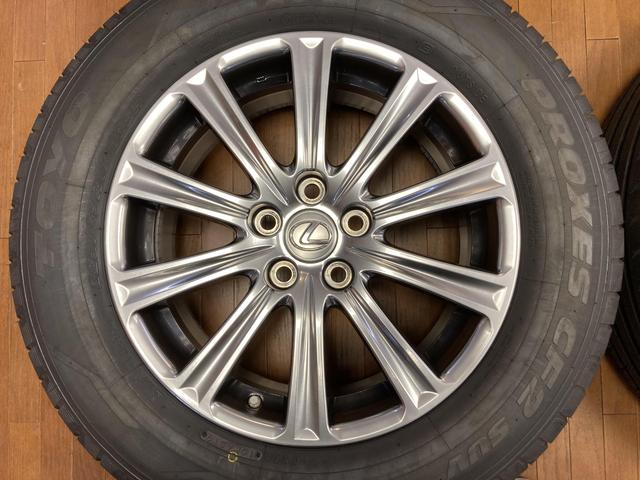 ◆美品◆LEXUS レクサス NX純正◆7J+35 5H114.3◆CF2 SUV 225/65R17 新品国産タイヤ付き◆2019年製造◆ハリアー クルーガー RAV4にも◆