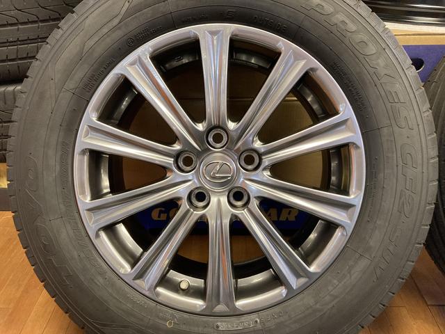 ◆美品◆LEXUS レクサス NX純正◆7J+35 5H114.3◆CF2 SUV 225/65R17 新品国産タイヤ付き◆2019年製造◆ハリアー クルーガー RAV4にも◆