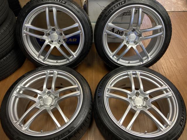 ◆YOKOHAMA AVSモデルT5◆希少サイズ◆8.5J+35 5H112◆ミシュラン PS4 235/40R18 2019年製造◆アウディA4 シロッコ ベンツ A45 CLA45 等◆