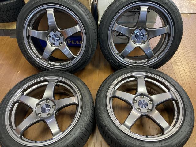 ◇美品!!ENKEI エンケイ PF05 ◇8J+45 5H114.3◇FK510 225/45R18 2021 ...