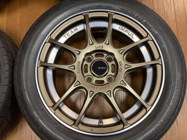 ◆美品!!インパル IMPUL NR01 6J+50 4H100◆ブリヂストン プレイズ PZ-C 185/55R15 2019年製造◆NISSAN K12マーチ 等◆