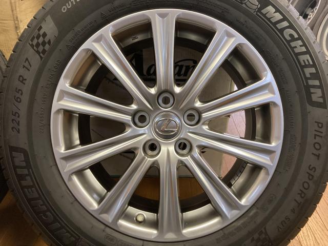 ◆美品◆LEXUS レクサス NX純正◆7J+35 5H114.3◆ミシュラン PS4 SUV 225/65R17 2020年製造◆センサー有◆ハリアー クルーガー RAV4にも◆