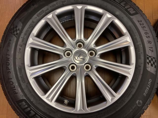 ◆美品◆LEXUS レクサス NX純正◆7J+35 5H114.3◆ミシュラン PS4 SUV 225/65R17 2020年製造◆センサー有◆ハリアー クルーガー RAV4にも◆