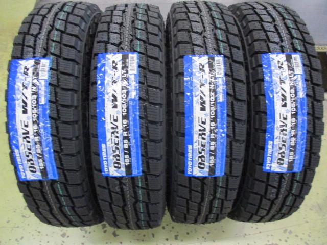 現品限り！TOYO オブザーブW/T-R(185/85R16 105/103N LT)185/85-16 4本！