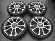 アバルト 595純正 10スポーク 17×7J+38 4H/98 ピレリ P-ZERO