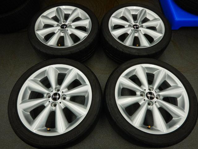 MINI純正 コニカルスポーク R55～R59 17×7J+48 4H/100 BS ポテンザ RE003　205/45R17