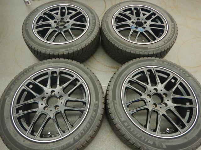 ベンツ Cクラス(W205)用 ユーロAFG 17×7J+49 5H/112  MI X-ICE SNOW 225/50R17 未使用ミシュランスタッドレスセット Aクラス(W177)/Bクラス(W247)/CLAクラス(C118)にも！