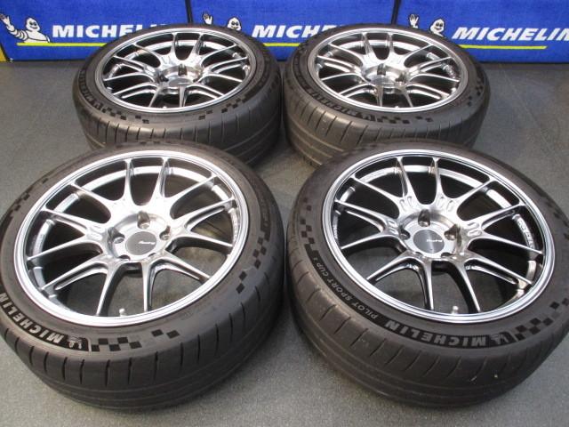 ENKEI Racing GTC02 18×9J+30 5H/114.3 MI PS CUP2 245/40R18 エンケイ/ミシュラン/ランサーエボリューション/ランエボ/エボ10/エボX/カスタムカー/GTR/R33/スカイライン