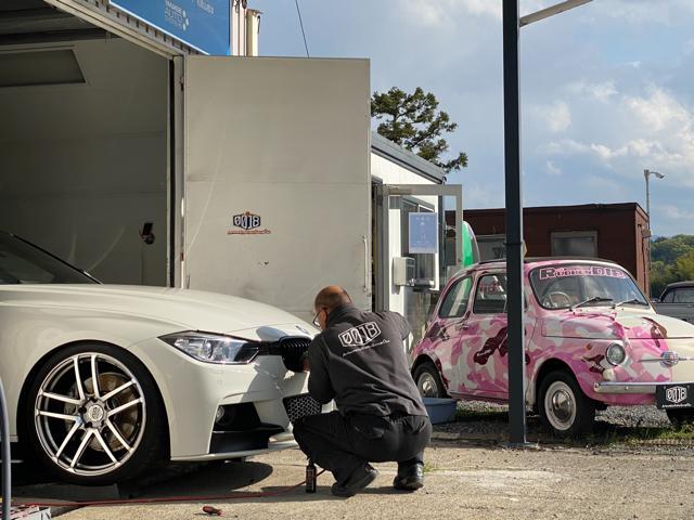 BMW  ガラスコーティング　下地処理の磨きが品質　きちんと磨いて脱脂処理　和歌山　橋本市　外車　輸入車　