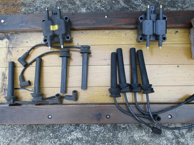 ミニクーパー　リヤディスクパット、プラグコード、コイル交換