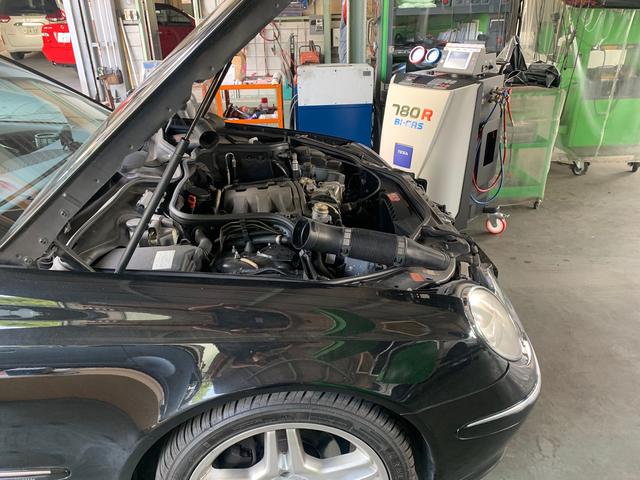 ベンツ　W211　Eクラス　エアコンメンテナンス