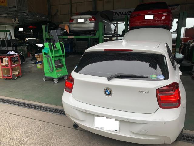 BMW　F20　１シリーズ　定期点検です。