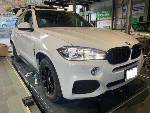 BMW　X5　車高がベタベタに