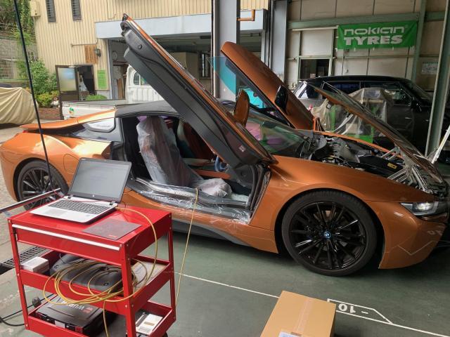 BMW　i8　エアコン効かずでご入庫いただきました。
