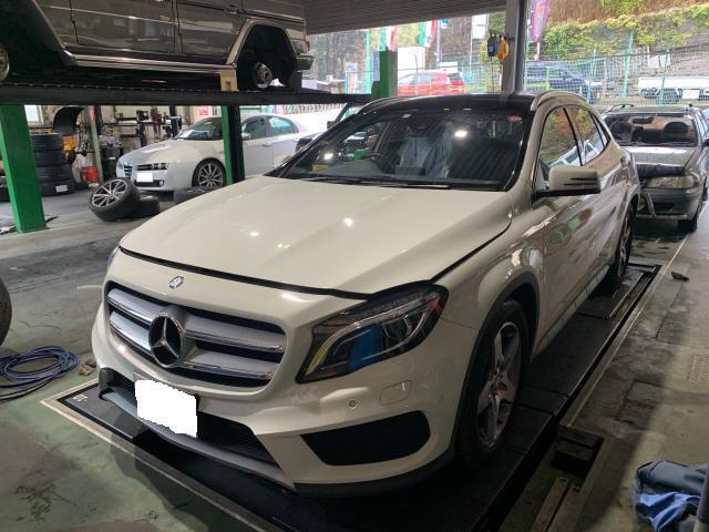 ベンツ　１５６　ＧＬＡ　車検整備でご入庫いただきました。